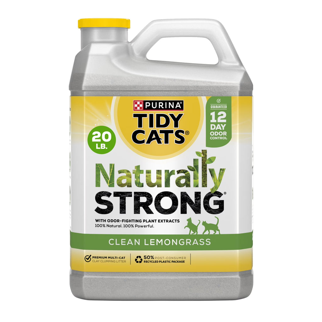 Purina  Naturally Strong Clumping Cat Litter, Low Dust, Odor Control, 20 Lb. Jug