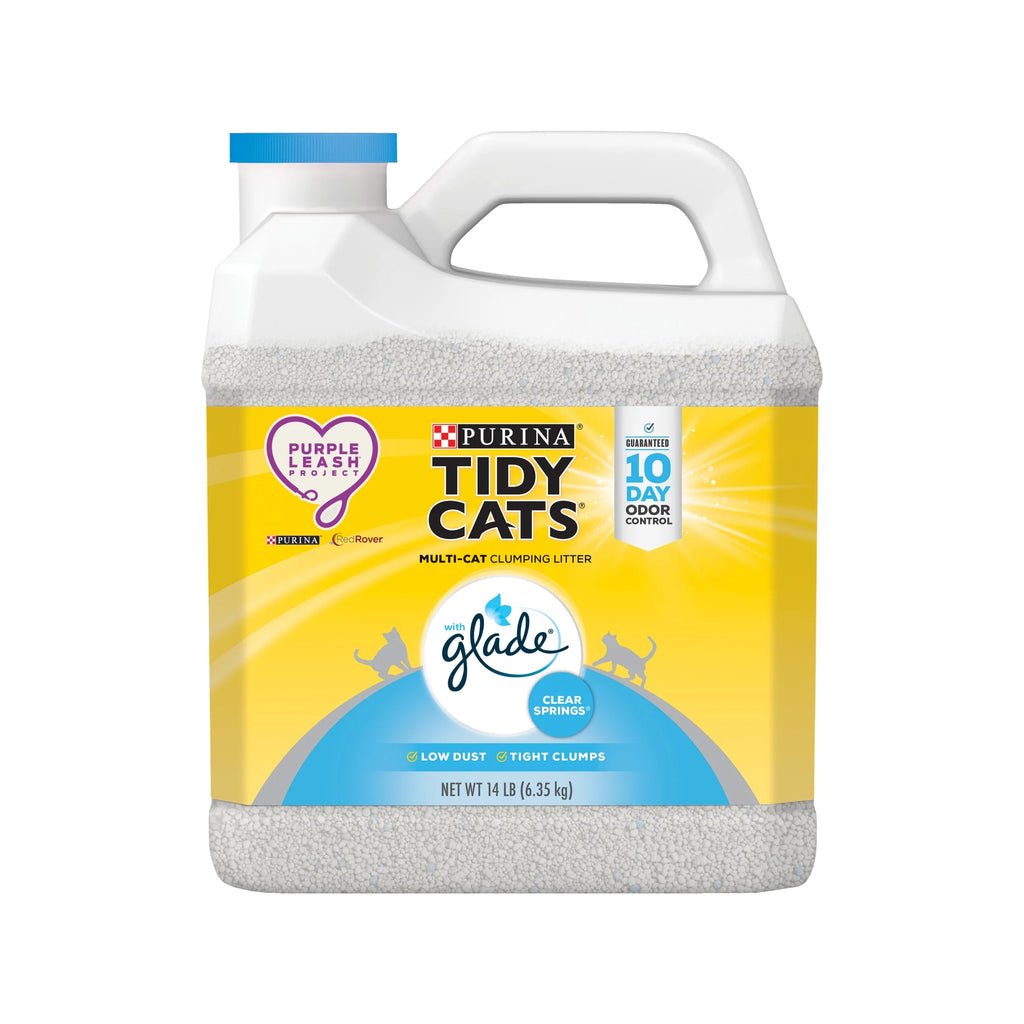 Purina  Clumping Cat Litter, Glade Clear Springs Deodorizing, Low Dust, 14 Lb. Jug