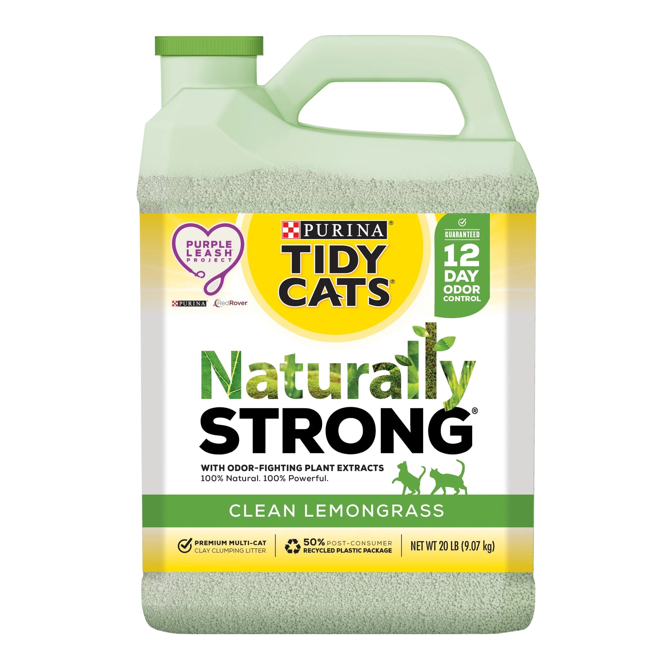Purina  Naturally Strong Clumping Cat Litter, Low Dust, Odor Control, 20 Lb. Jug