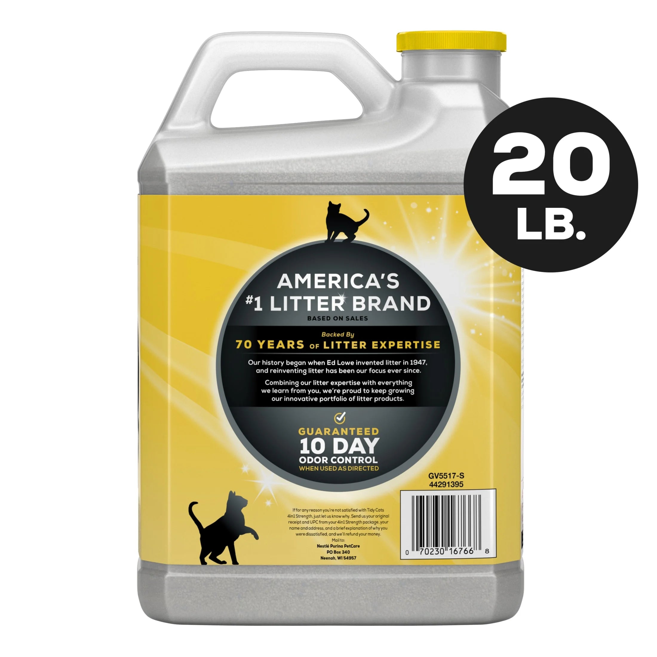 Purina  4-In-1 Clumping Cat Litter, Odor Control, Low Dust, 20 Lb. Jug