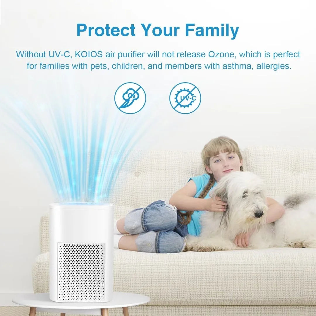 Air Purifiers for Allergies and Asthma,Ailkin  Air Cleaner for Home,Bedroom,Dust,Pets,Indoor,Office,Small Room,Mini Portable Desktop Air Purifier for Smoke Odor