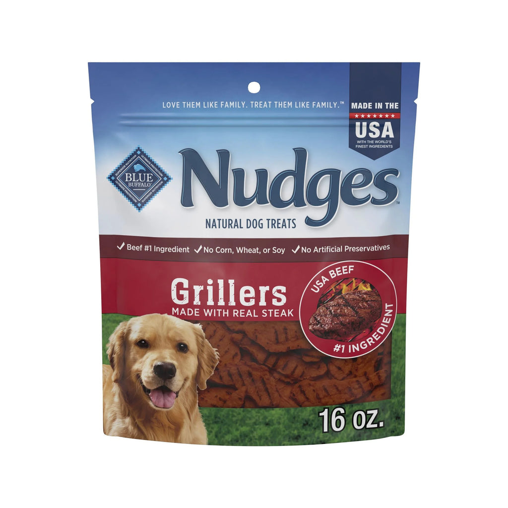 Nudges Grillers Natural Dog Treats Made with Real Steak, 16-Oz. Bag