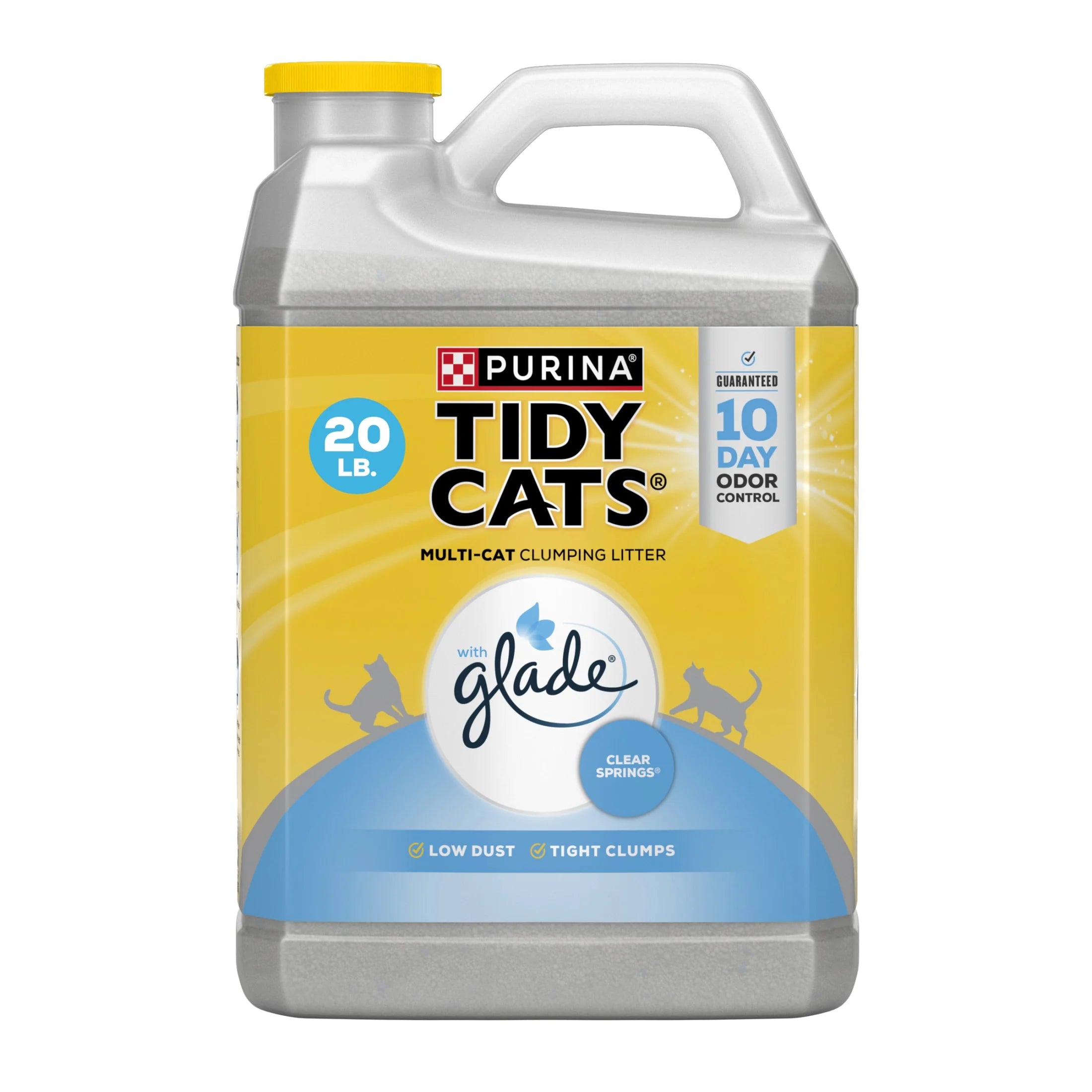 Purina  Clumping Cat Litter, Glade Clear Springs Deodorizing, Low Dust, 20 Lb. Jug