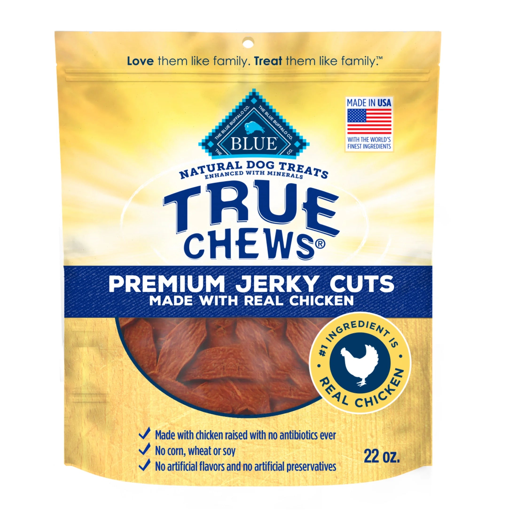 Premium Jerky Cuts Natural Dog Treats, Chicken, 22Oz Bag