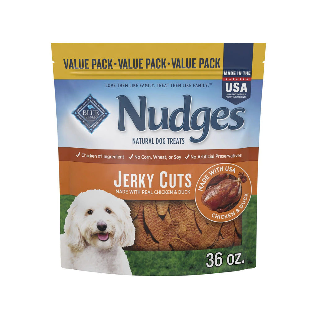 Nudges Jerky Cuts Dog Treats Made with Real Chicken & Duck, 36-Oz. Bag