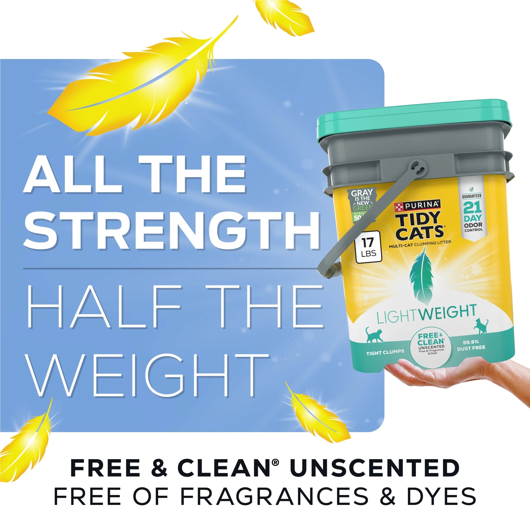 Purina  Lightweight Free and Clean Unscented Clumping Cat Litter