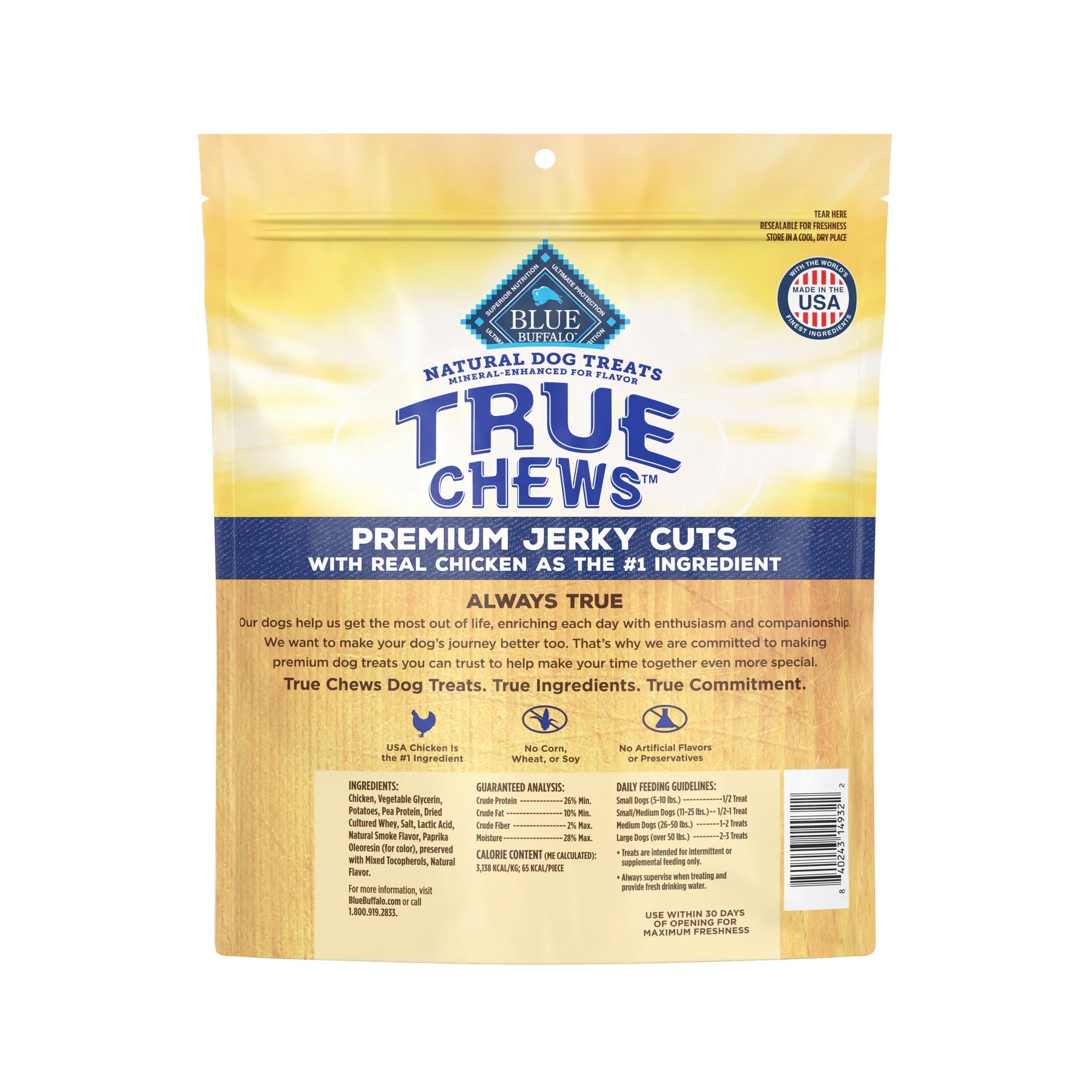 True Chews Natural Jerky Cuts Dog Treats, Chicken Recipe, 32-Oz. Bag