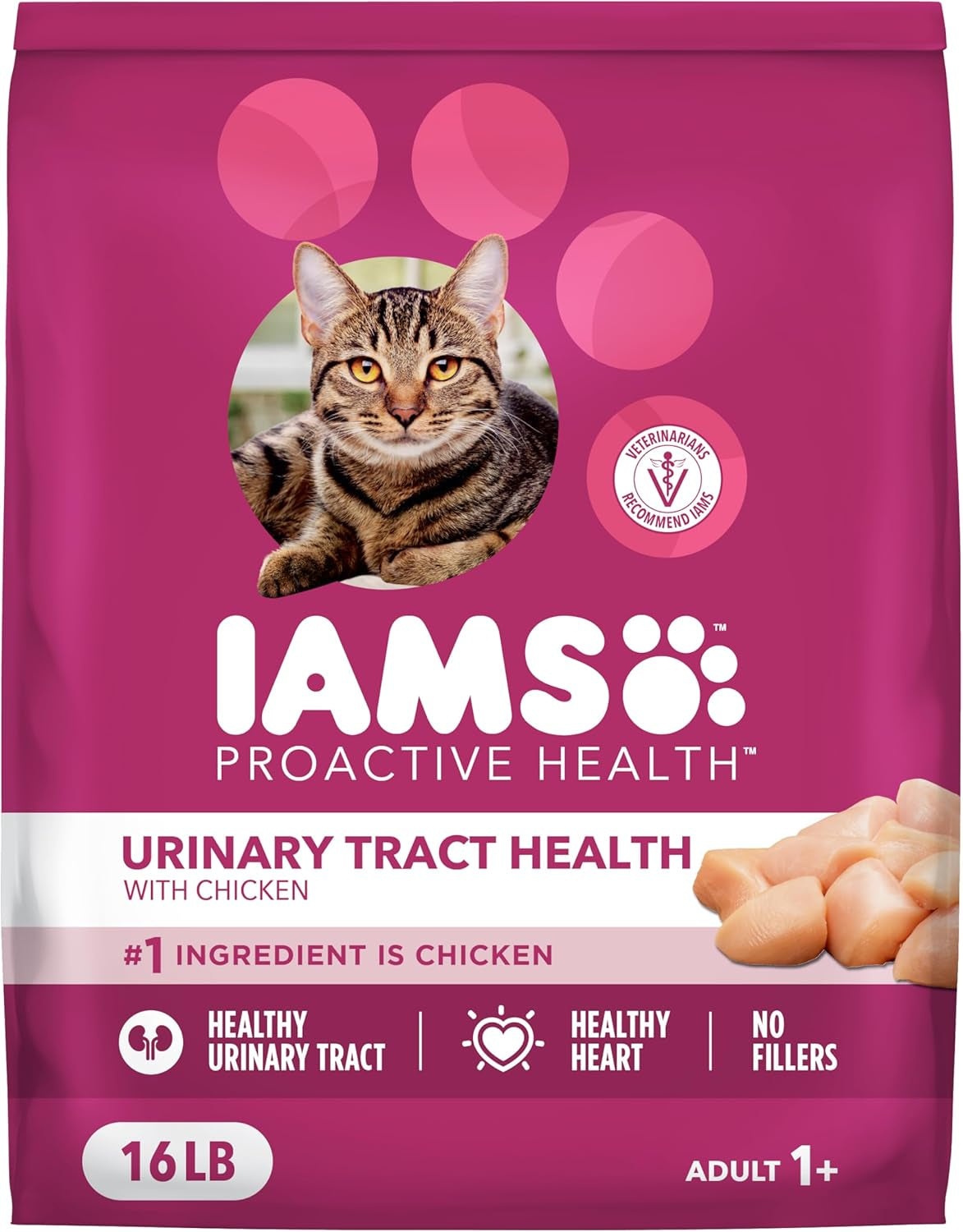 Proactive Health Adult Urinary Tract Healthy Dry Cat Food with Chicken, 16 Lb. Bag
