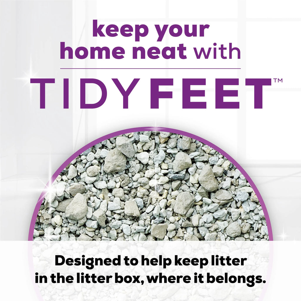 Purina  Tidy Feet Clumping Cat Litter, Low Dust, 24/7 Odor Control, 20 Lb. Jug