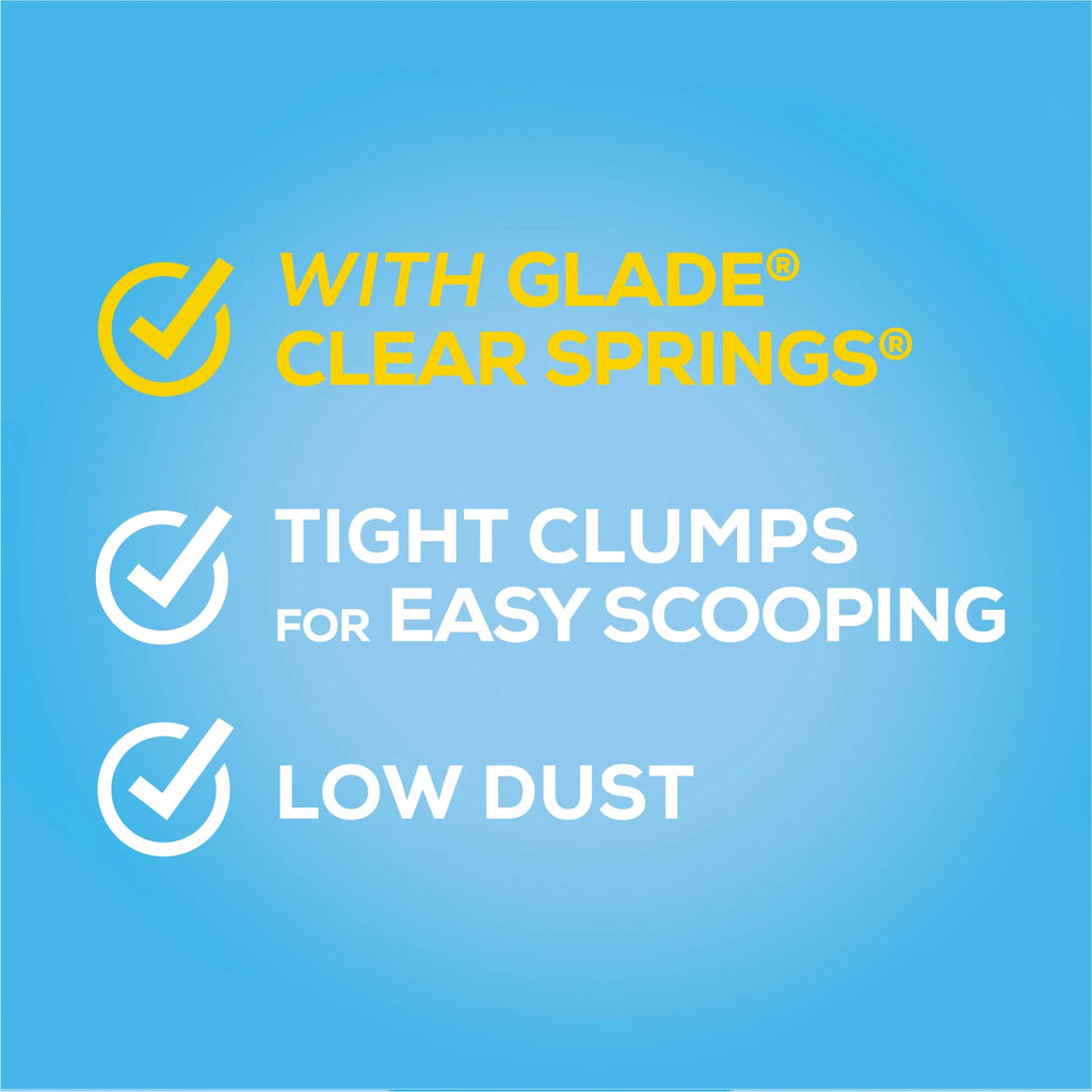 Purina  Clumping Cat Litter, Glade Clear Springs Deodorizing, Low Dust, 14 Lb. Jug
