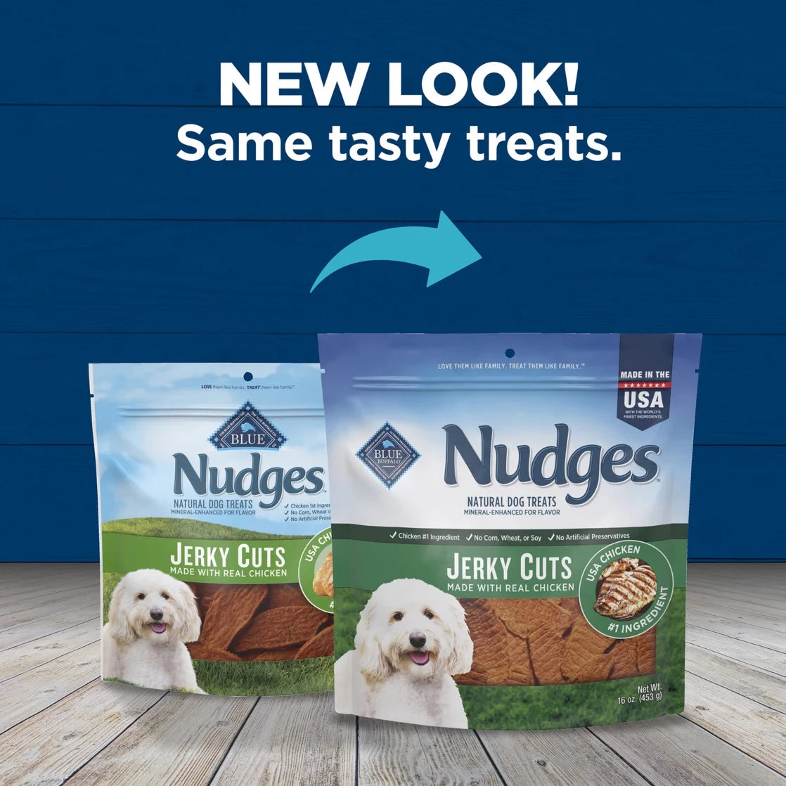 Nudges Jerky Cuts Dog Treats, Chicken, 16-Oz. Bag