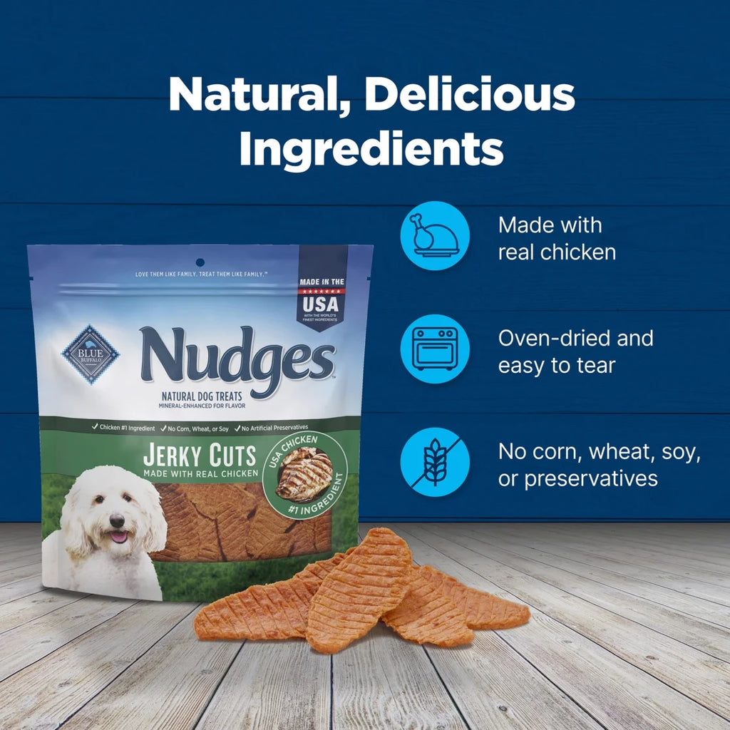 Nudges Jerky Cuts Dog Treats, Chicken, 16-Oz. Bag