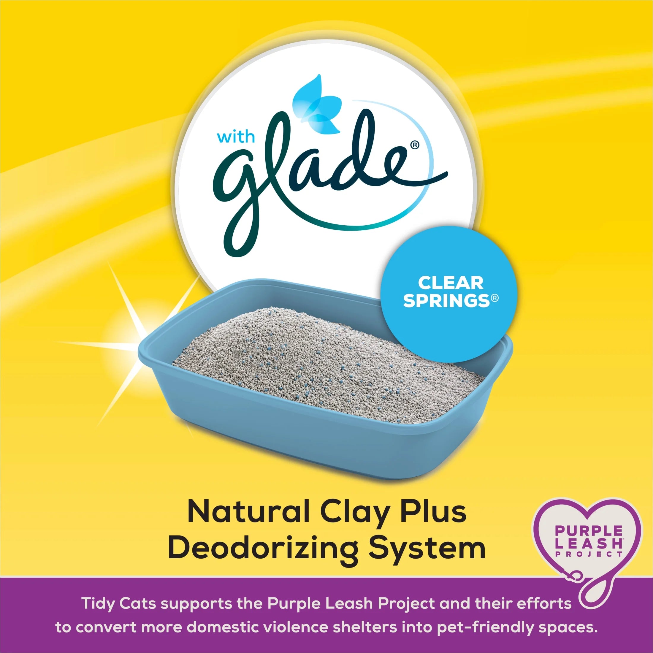 Purina  Clumping Cat Litter, Glade Clear Springs Deodorizing, Low Dust, 14 Lb. Jug