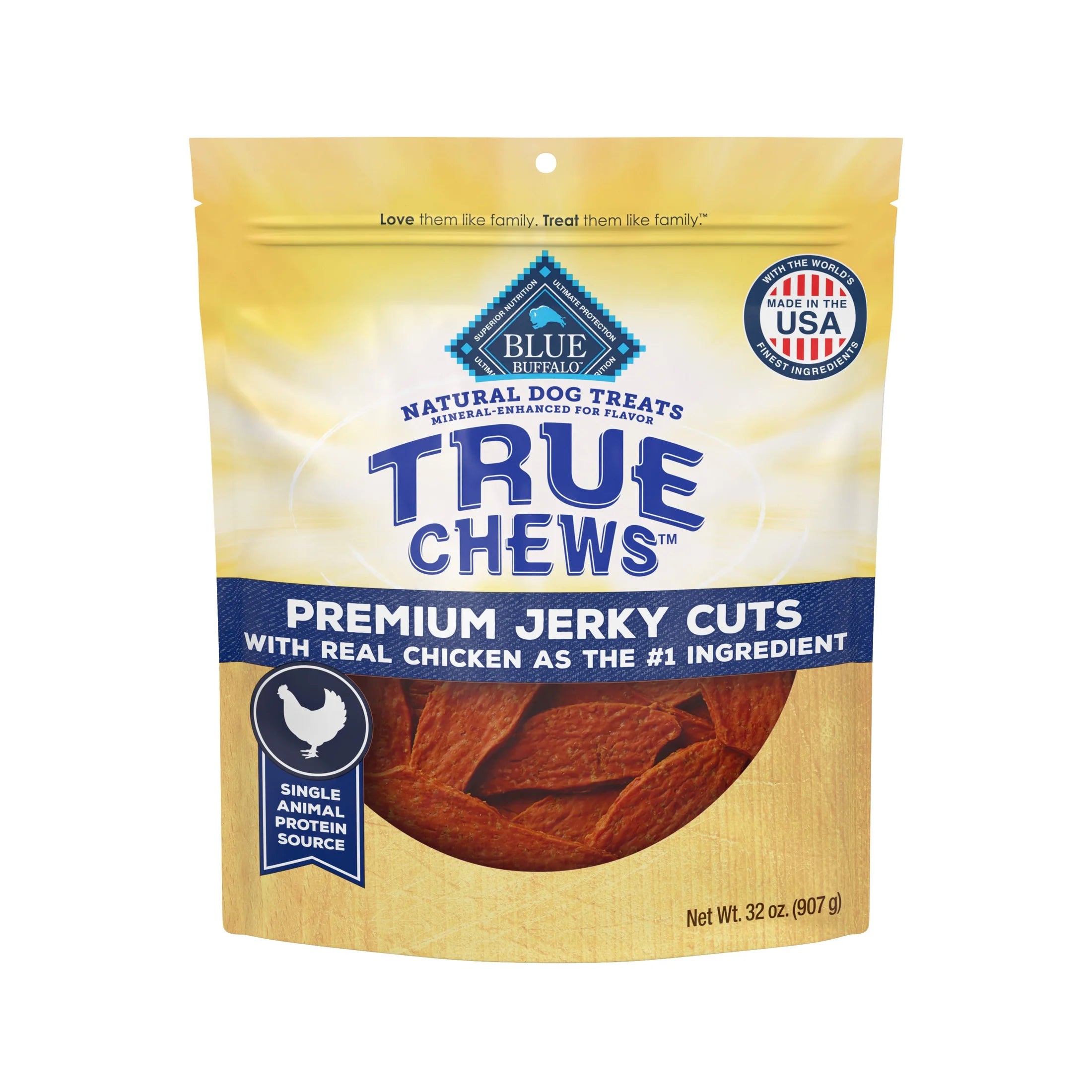 True Chews Natural Jerky Cuts Dog Treats, Chicken Recipe, 32-Oz. Bag