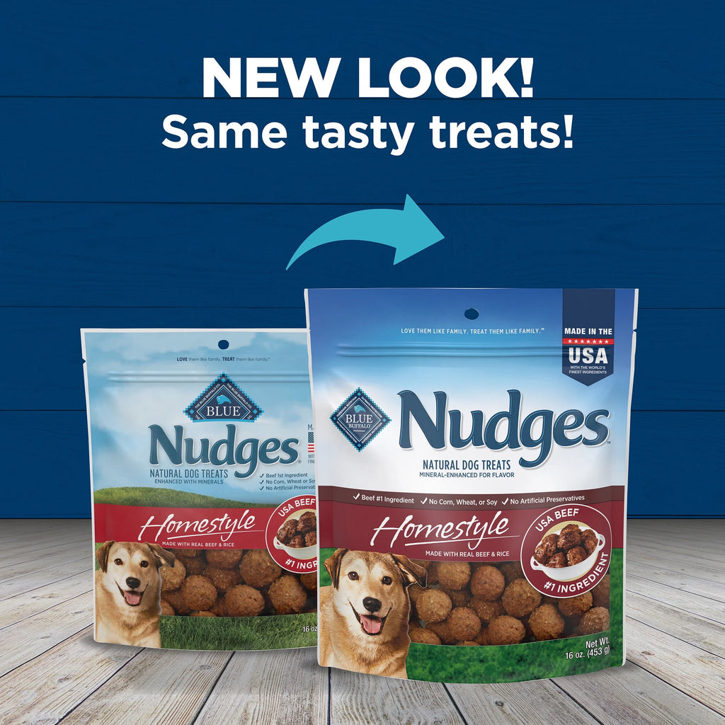 Nudges Homestyle Natural Dog Treats Made with Real Beef, 16-Oz. Bag