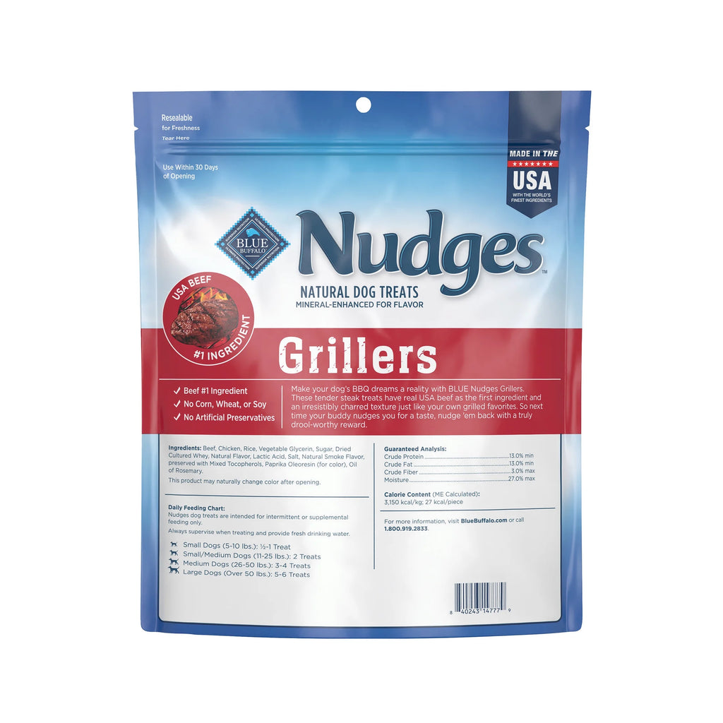 Nudges Grillers Natural Dog Treats, Steak, 36-Oz. Bag