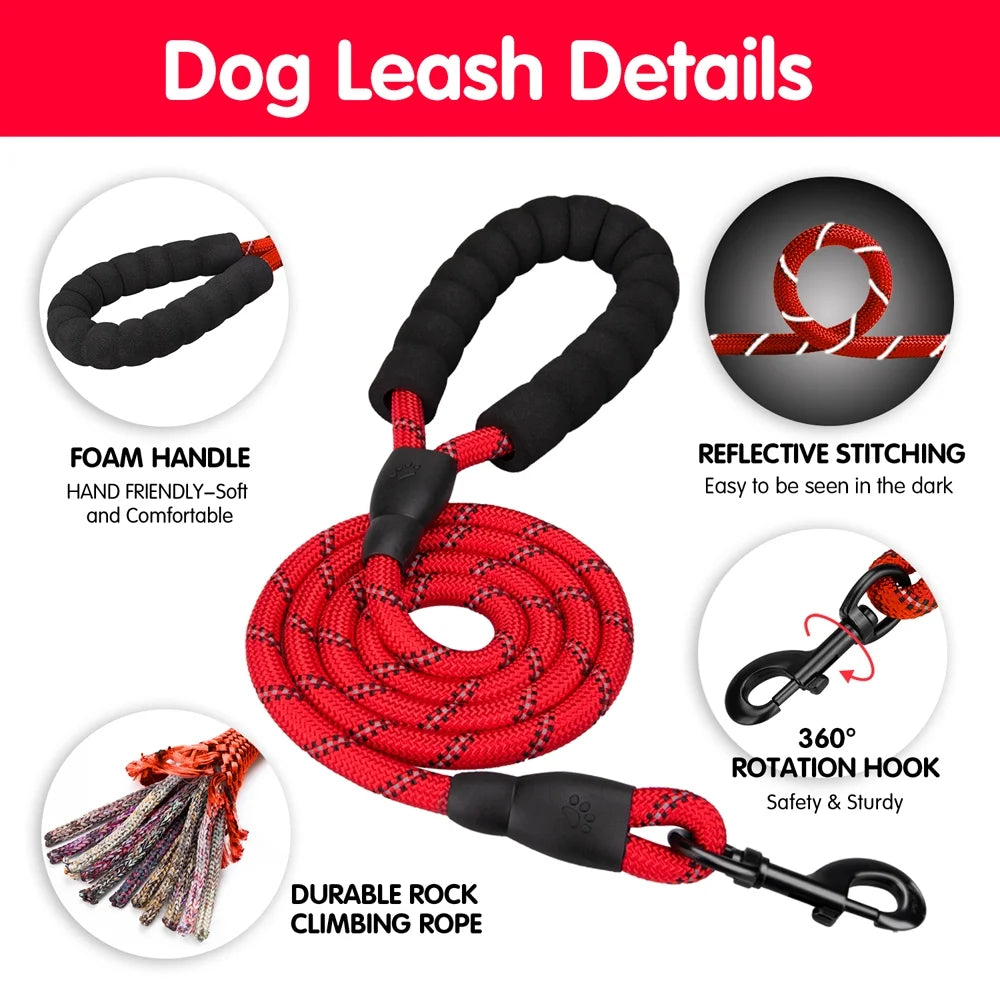 Dog Harness and Leash Combo, Escape Proof No Pull Vest Harness, Reflective Adjustable Soft Padded Pet Harness with Handle for Small to Large Dogs